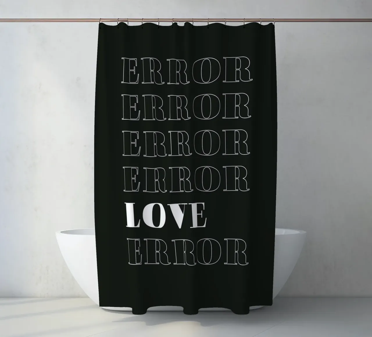 error error love error tenda da doccia da Daily Inspiration