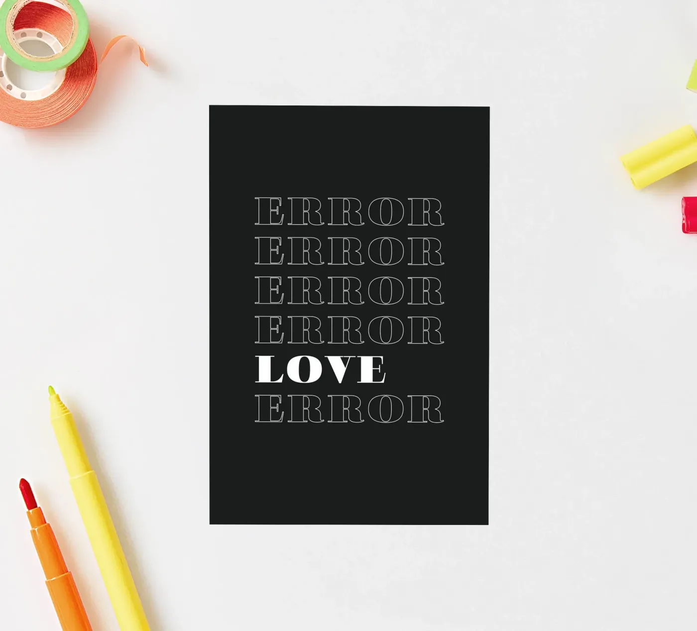 error error love error autocollant de Daily Inspiration