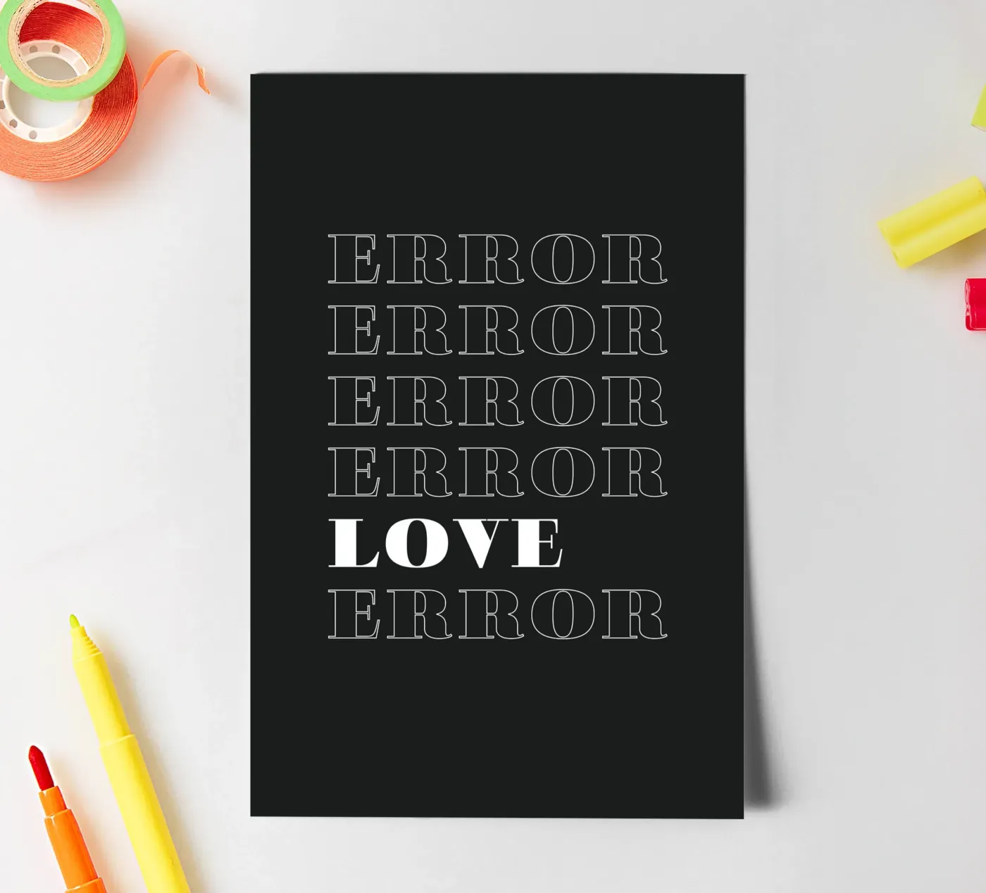 error error love error foglio adesivo da Daily Inspiration