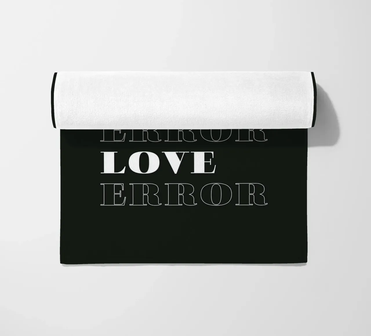 error error love error beach towel by Daily Inspiration