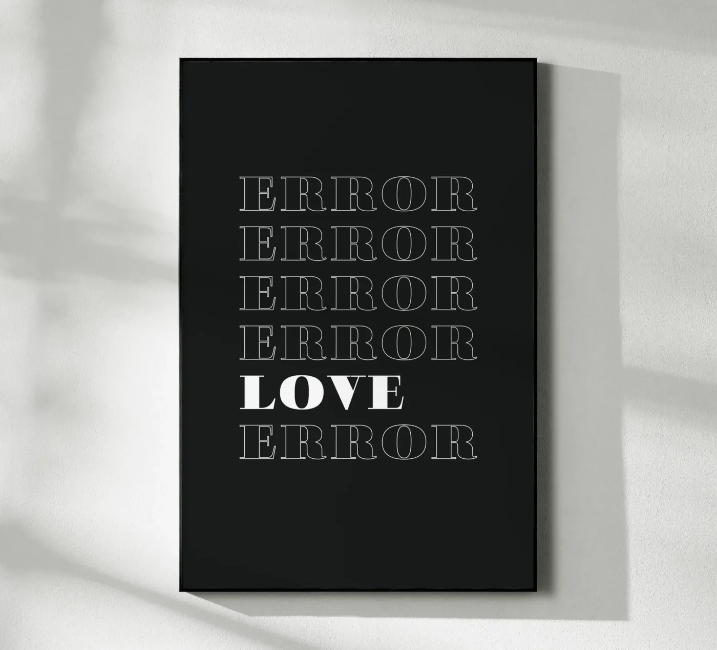 error error love error acrylic glass by Daily Inspiration