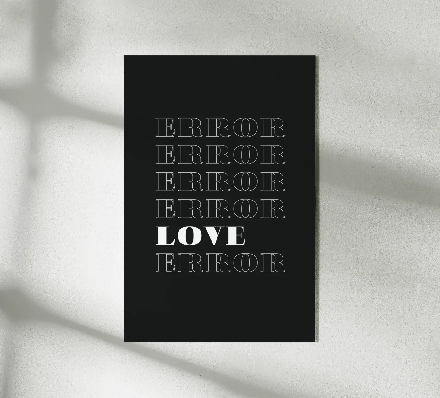 error error love error acrylic glass by Daily Inspiration