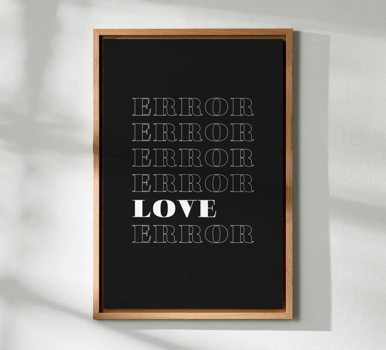 error error love error alluminio dibond da Daily Inspiration