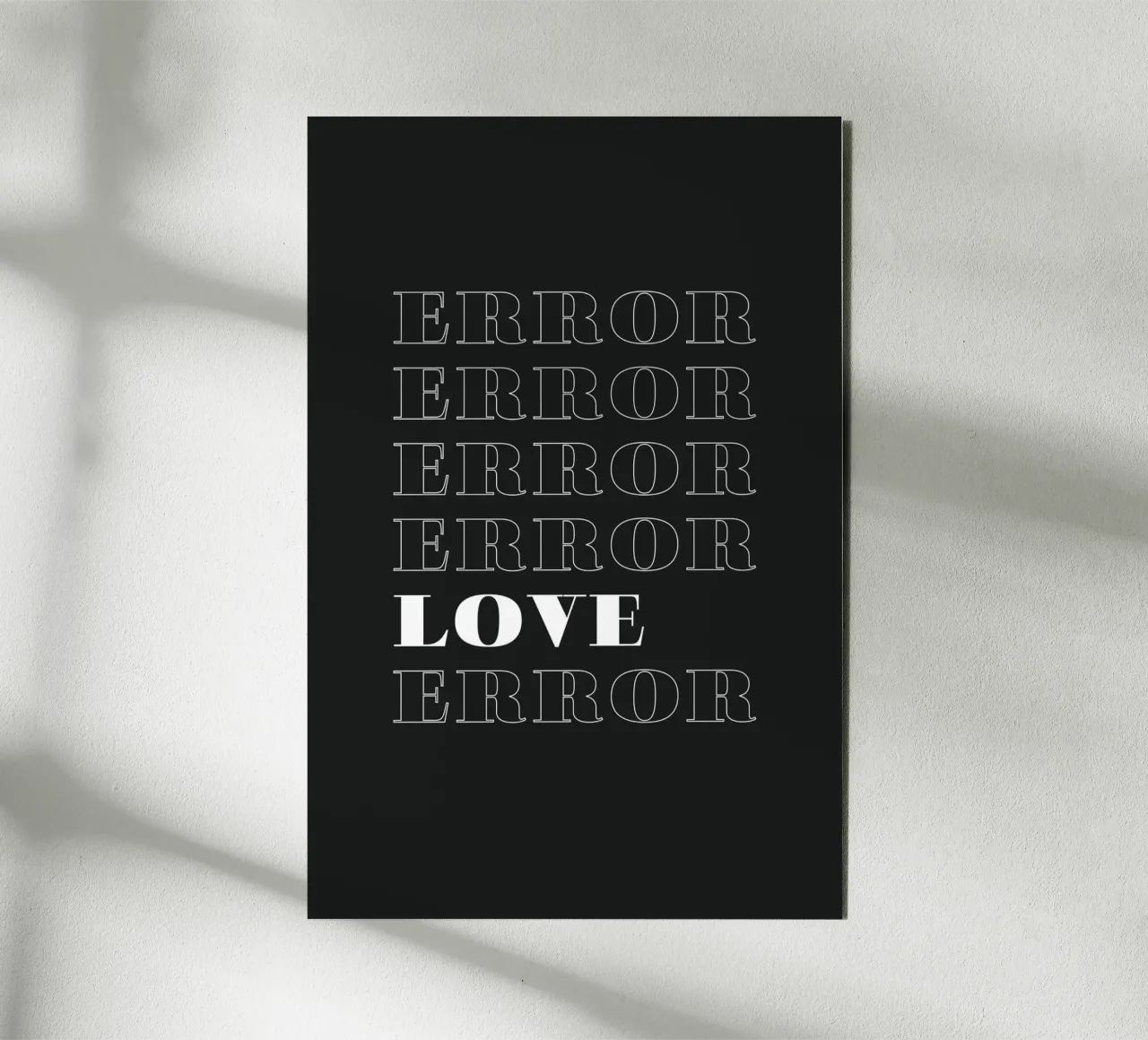 error error love error alluminio dibond da Daily Inspiration