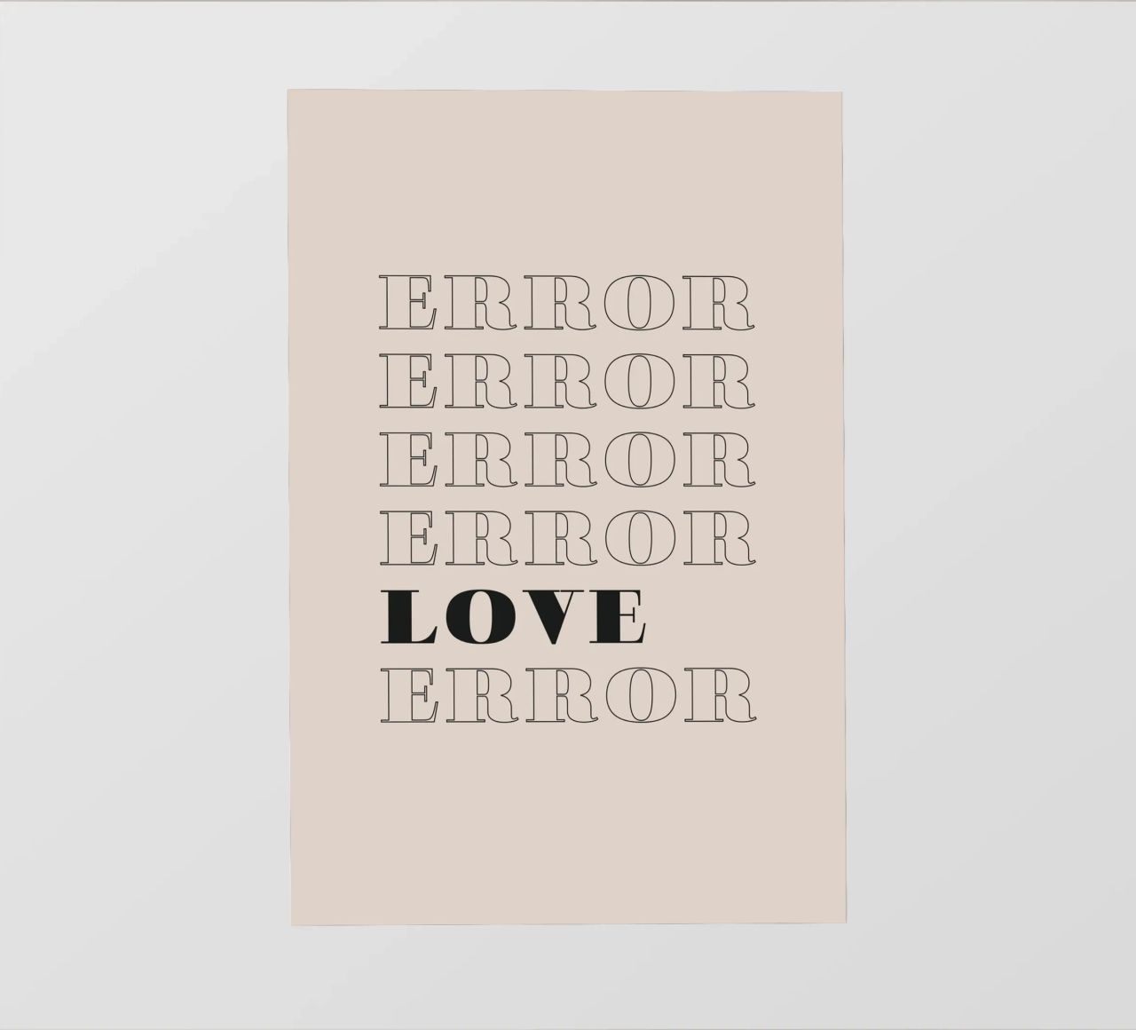 error error love error pellicola backlit da Daily Inspiration