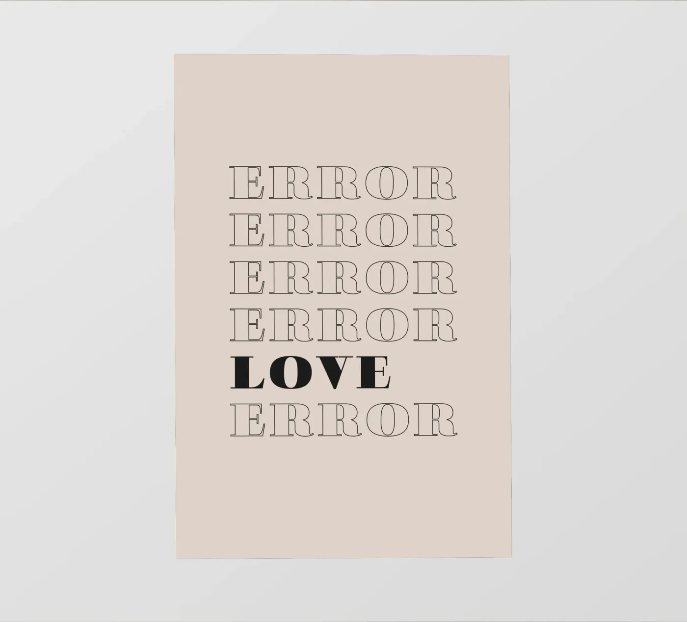 error error love error backlit folie van Daily Inspiration