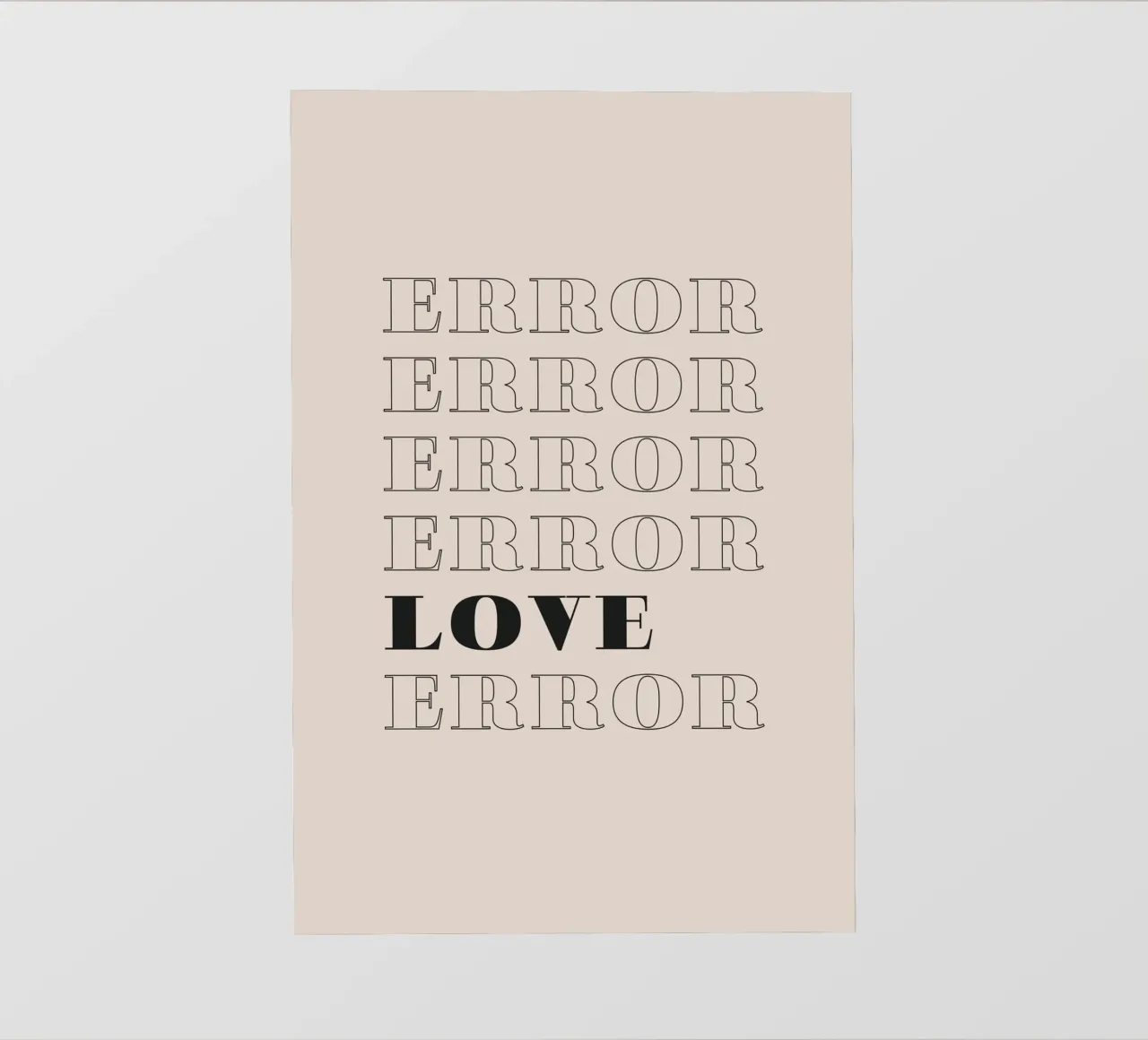 error error love error telo in pvc da Daily Inspiration
