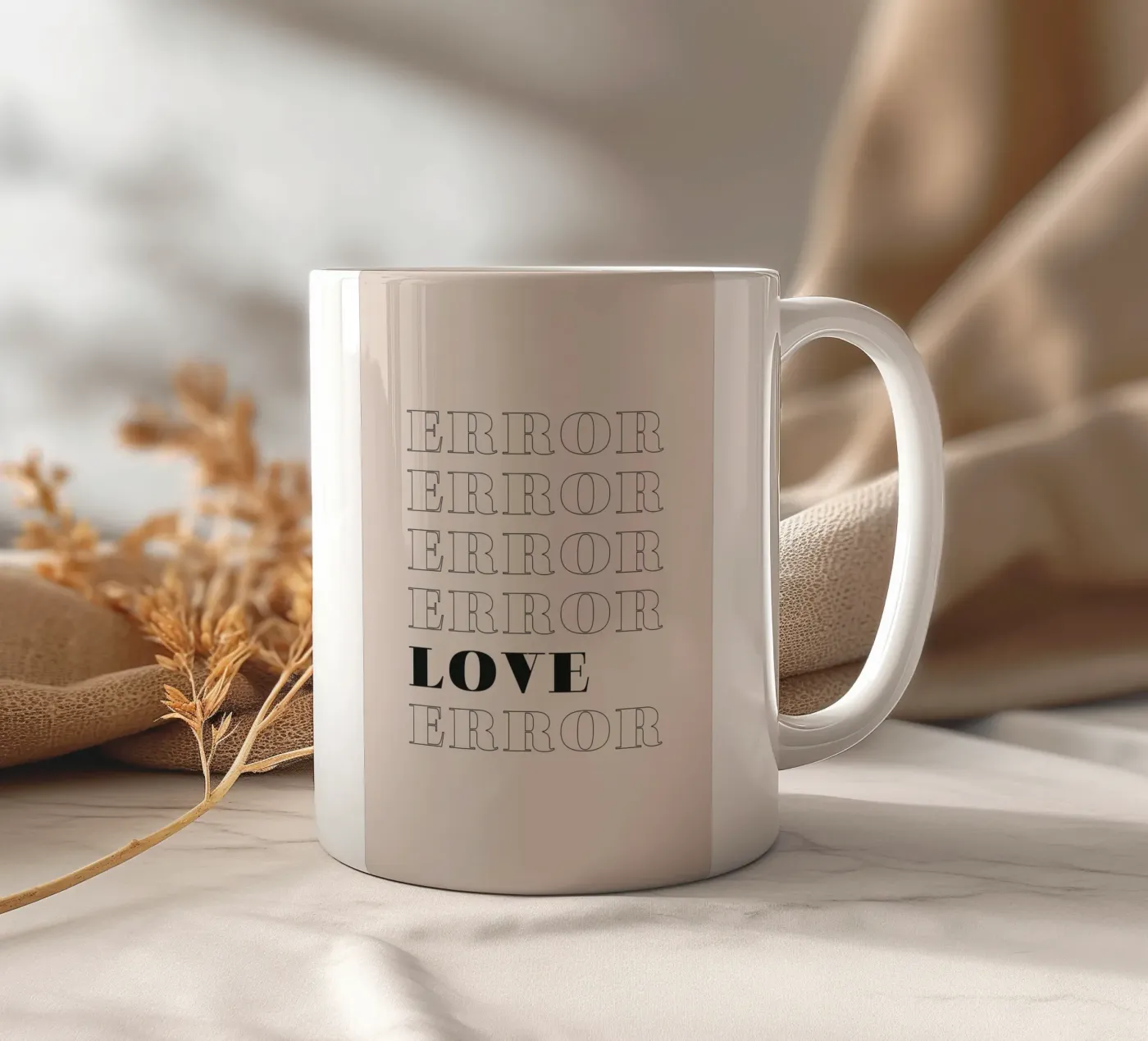 error error love error ceramic mug by Daily Inspiration