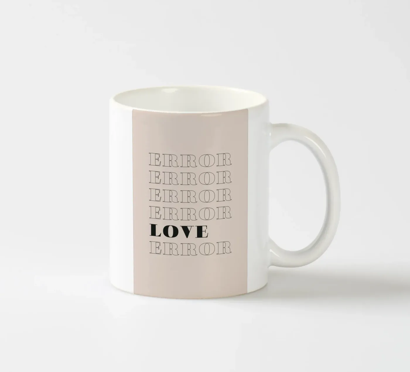 error error love error ceramic mug by Daily Inspiration