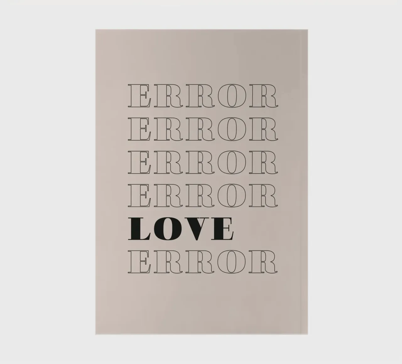 error error love error carnet de notes de Daily Inspiration