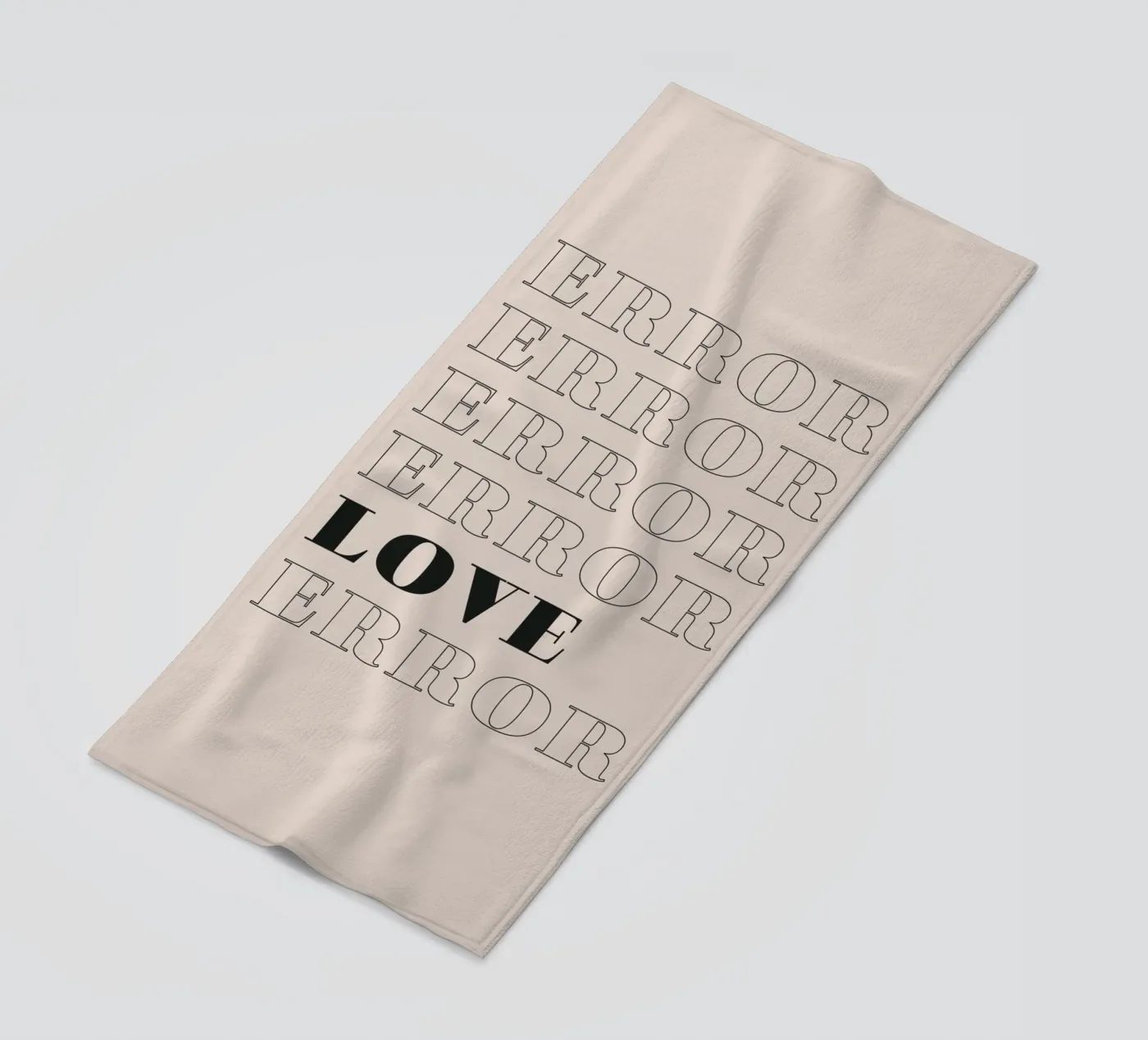 error error love error beach towel by Daily Inspiration