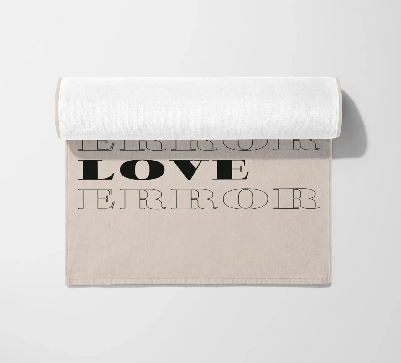 error error love error beach towel by Daily Inspiration