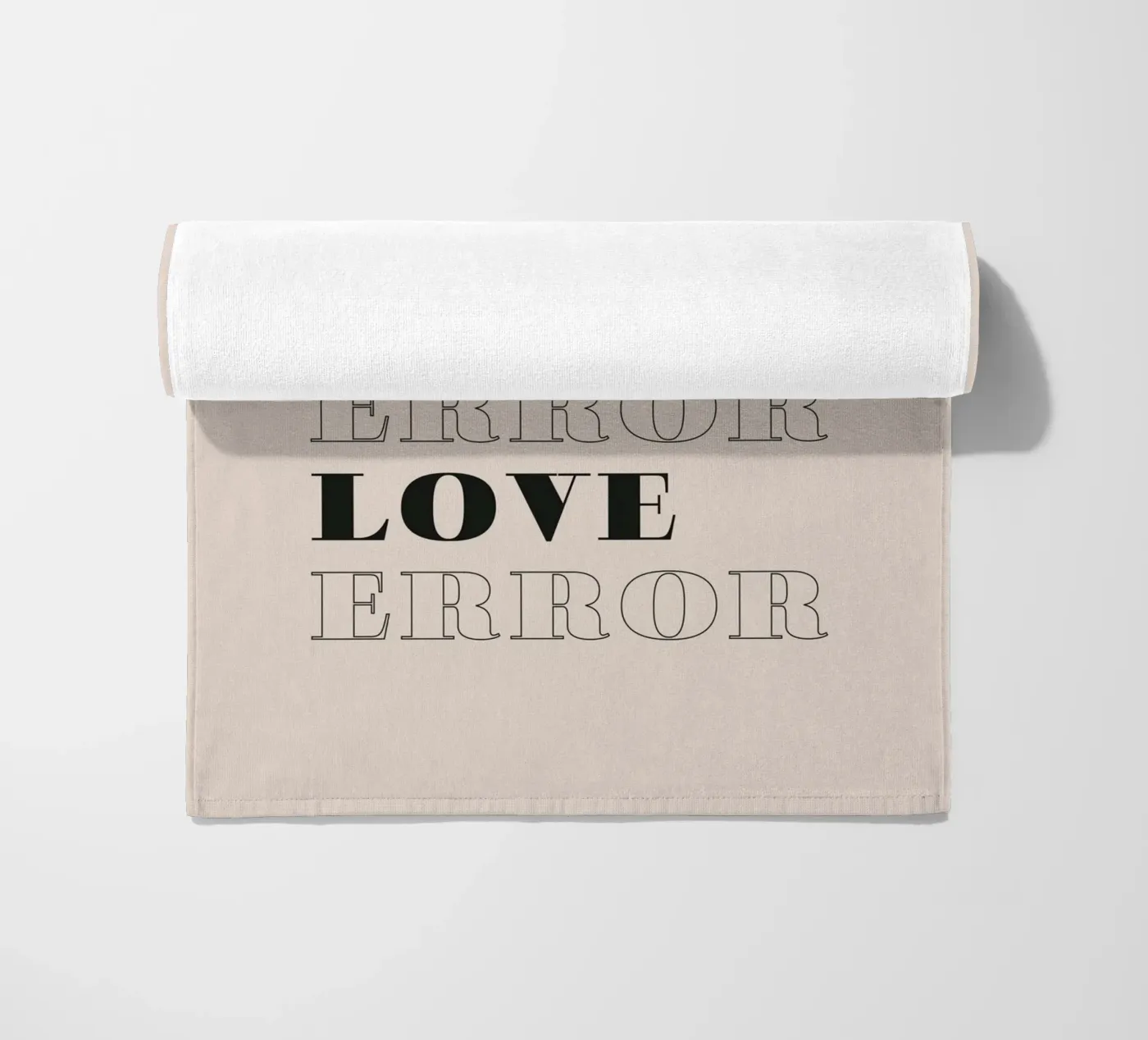 error error love error beach towel by Daily Inspiration