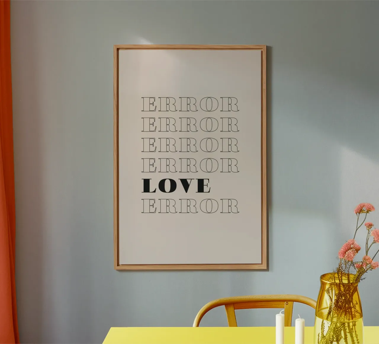 error error love error alluminio dibond da Daily Inspiration