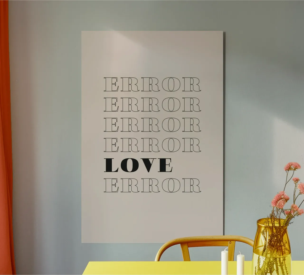 error error love error alluminio dibond da Daily Inspiration
