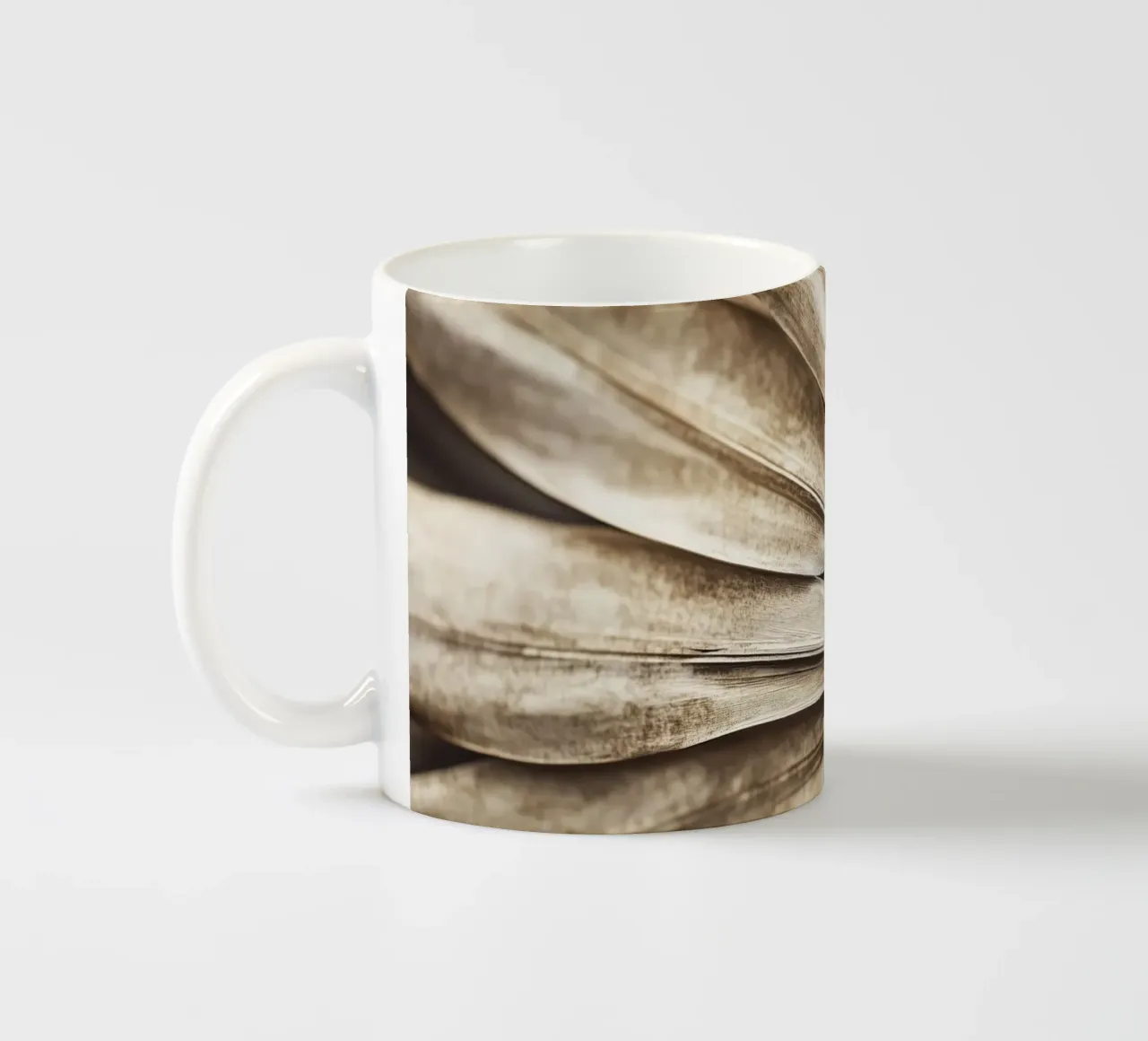 Dry palm Leaf No 2 tazza in ceramica da treechild