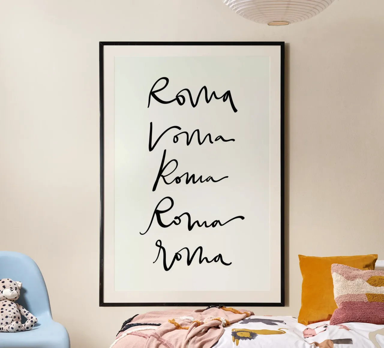 Rome poster con telaio in legno da Kristen Polsinelli