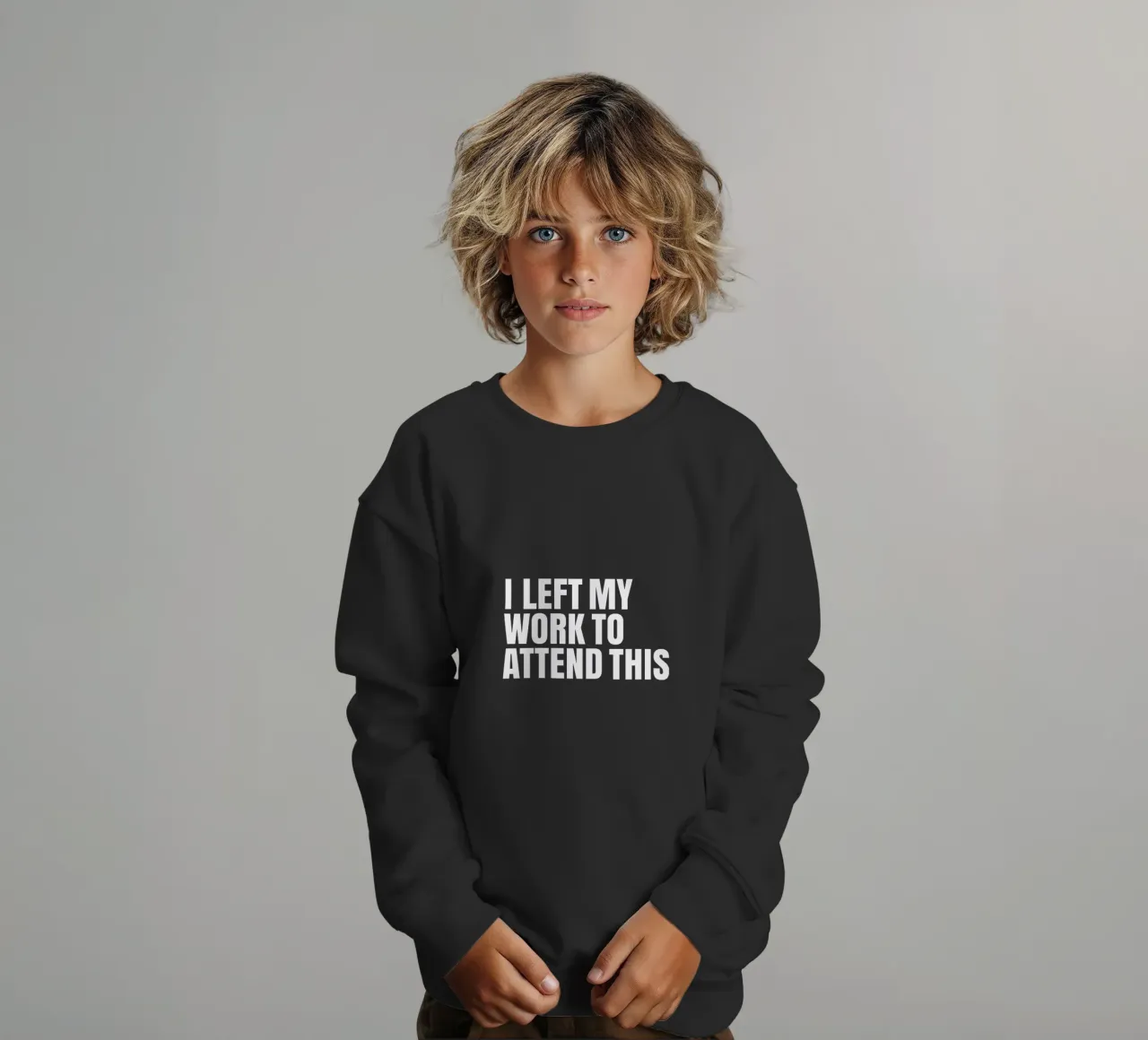 I left my work to attend this felpa bambino da happieeagle