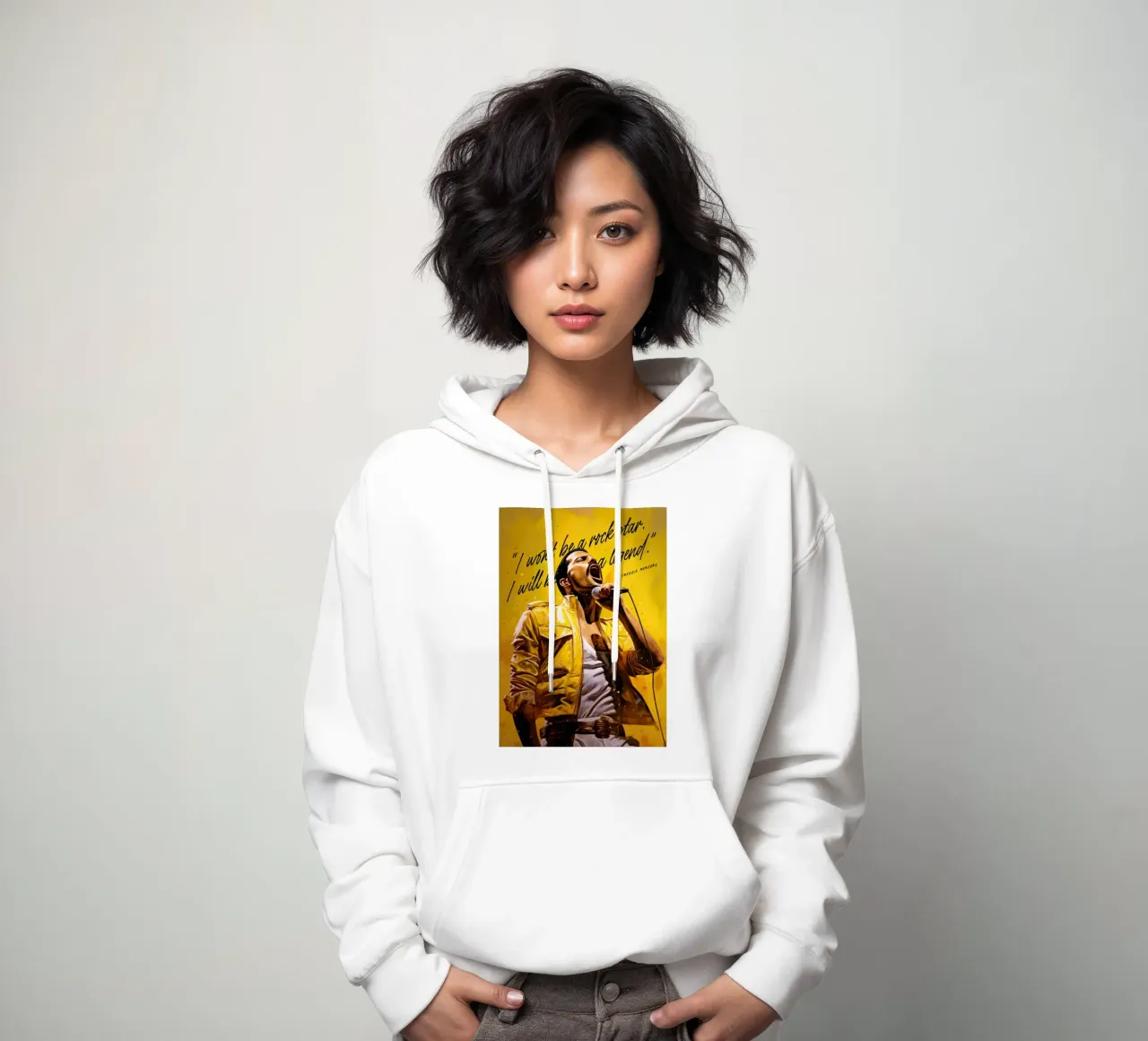 Freddie Mercury Art Quote felpa con cappuccio da Lootprint