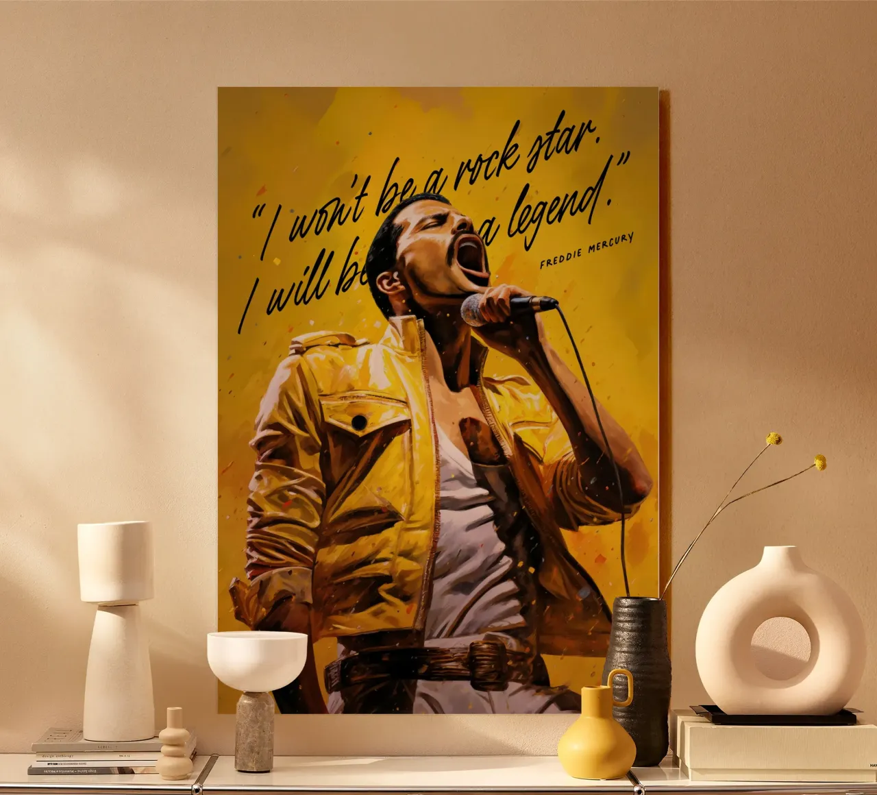 Freddie Mercury Art Quote plexiglass da Lootprint