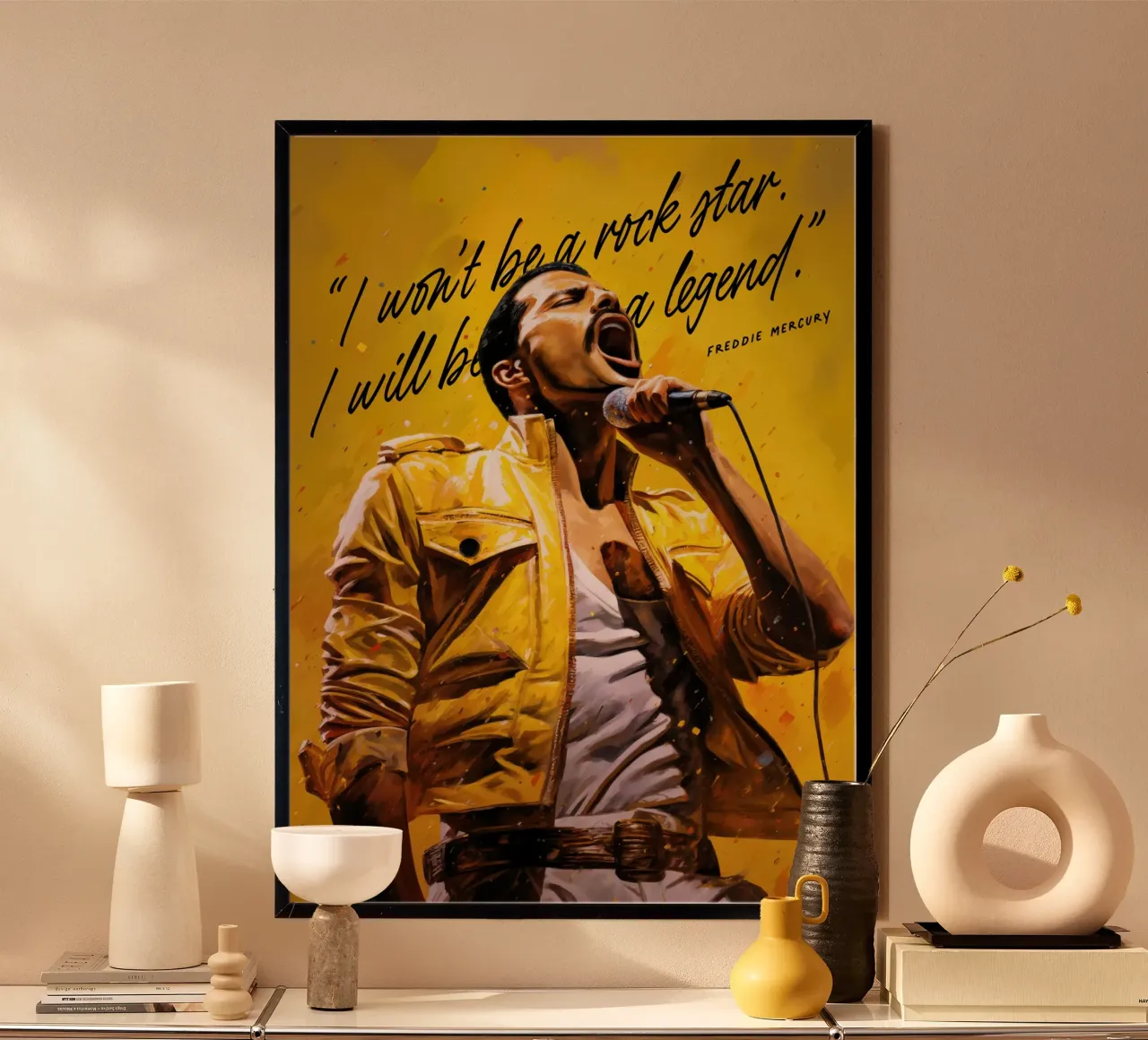 Freddie Mercury Art Quote carta hahnemühle da Lootprint