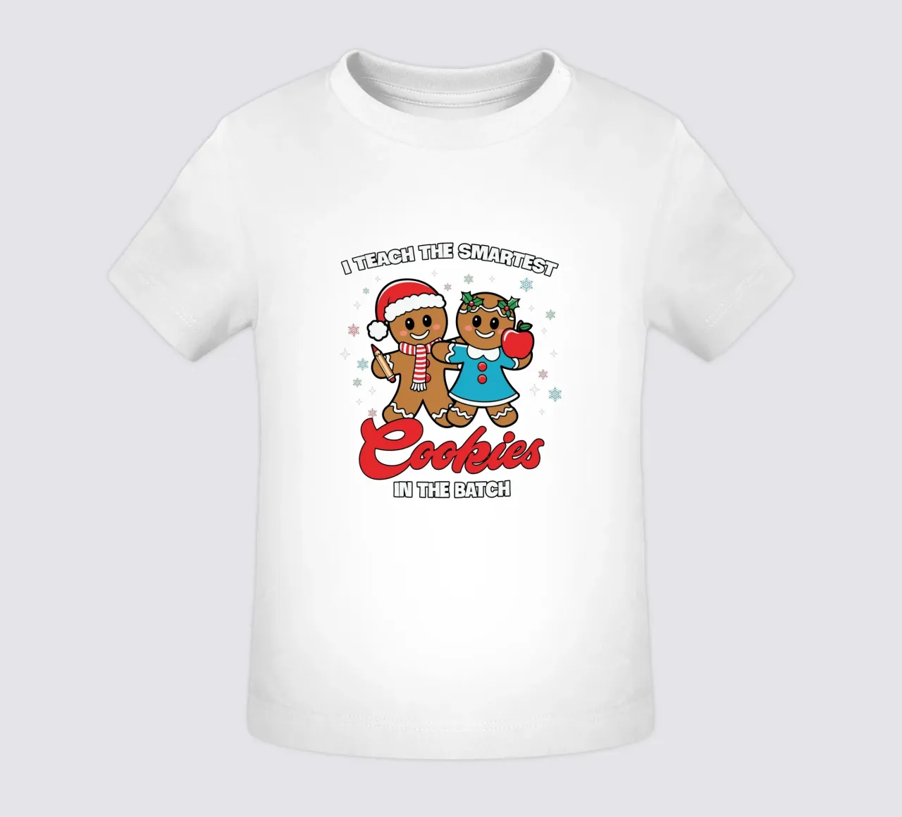 I teach the smartest cookies in the batch baby t-shirt van edsonramosart