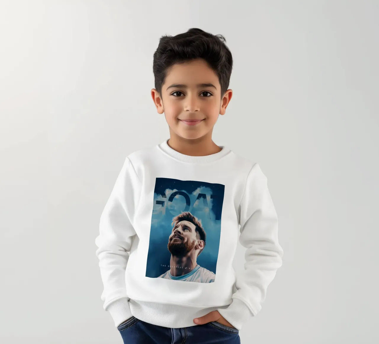 Lionel Messi is the GOAT Art felpa bambino da Lootprint