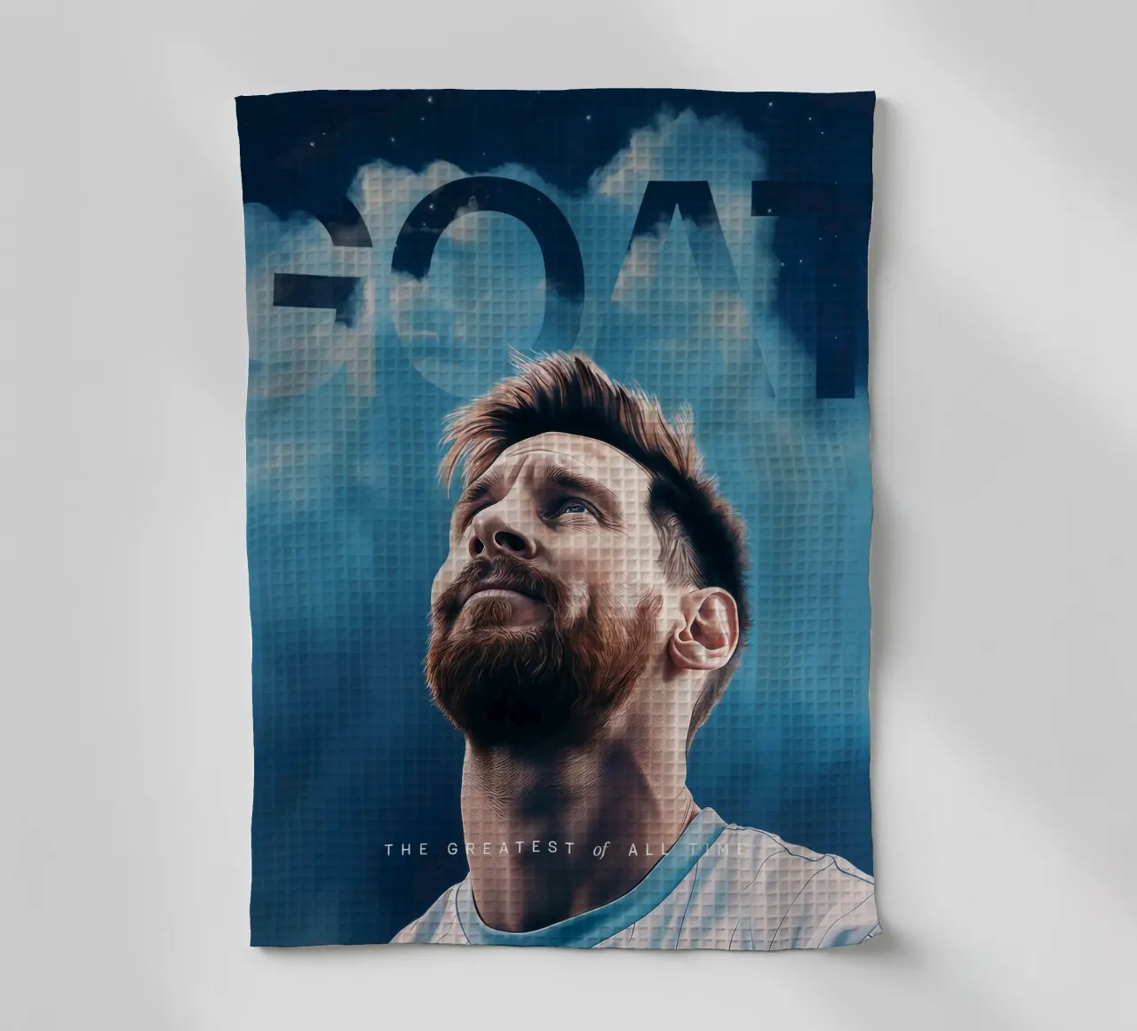 Lionel Messi is the GOAT Art canovaccio da cucina da Lootprint