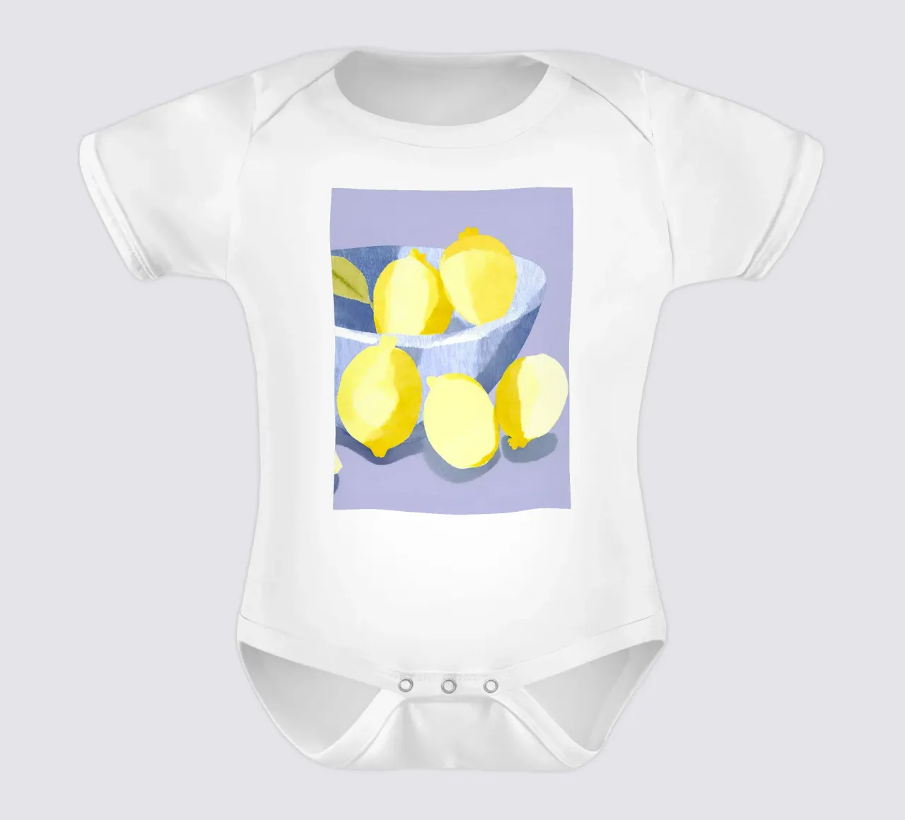 Zitronen in Schale body neonato maniche corte da Ohkimiko