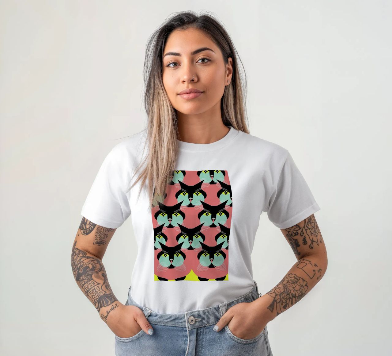 Cat Cluster t-shirt da Gareth Pollock Design