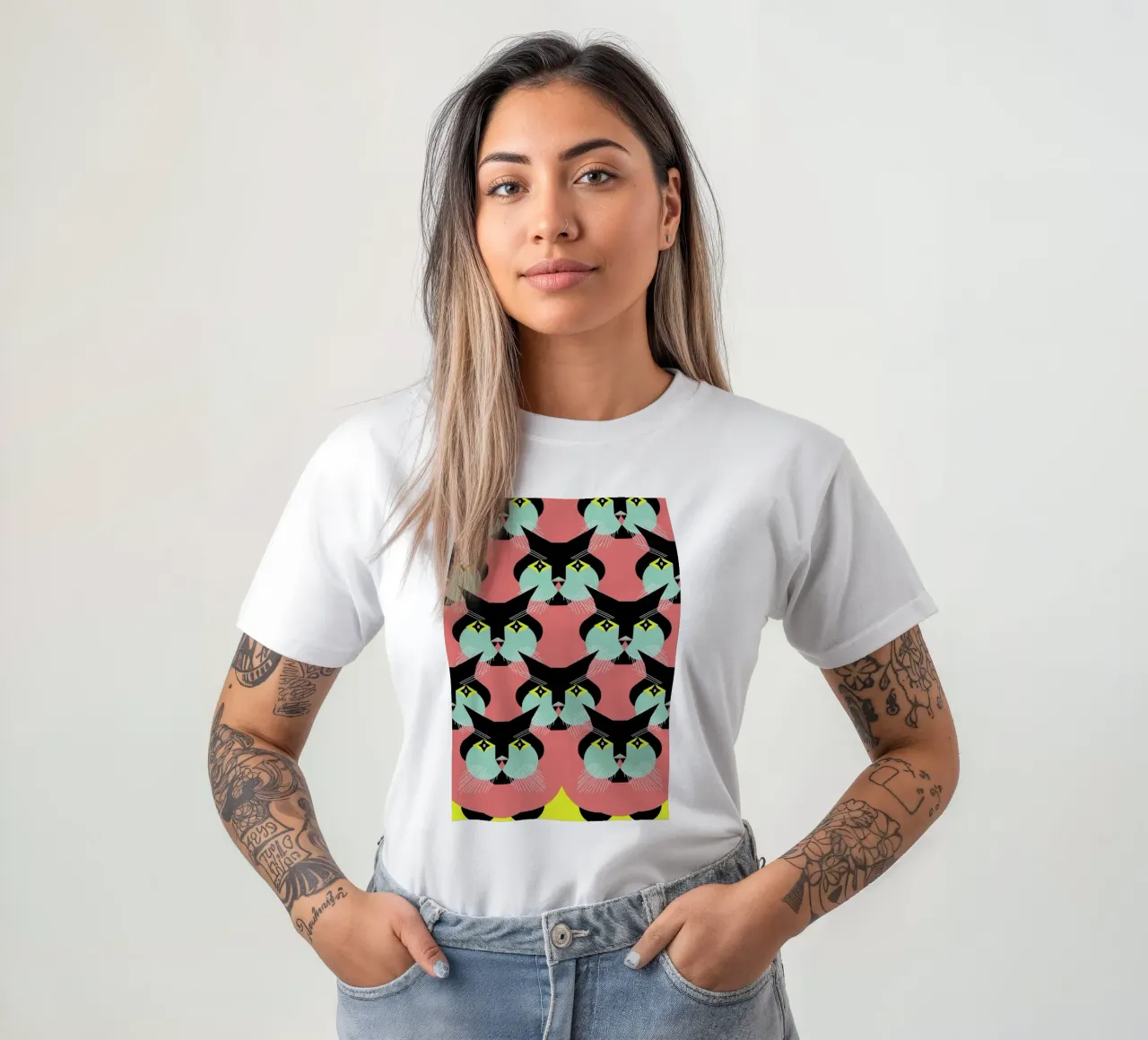 Cat Cluster t-shirt by Gareth Pollock Design