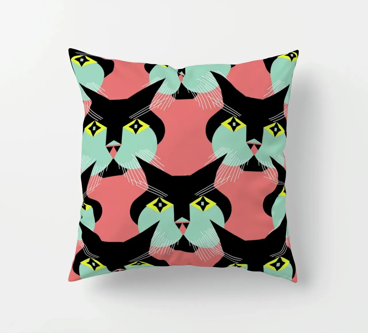 Cat Cluster decorative cushion by Gareth Pollock Design