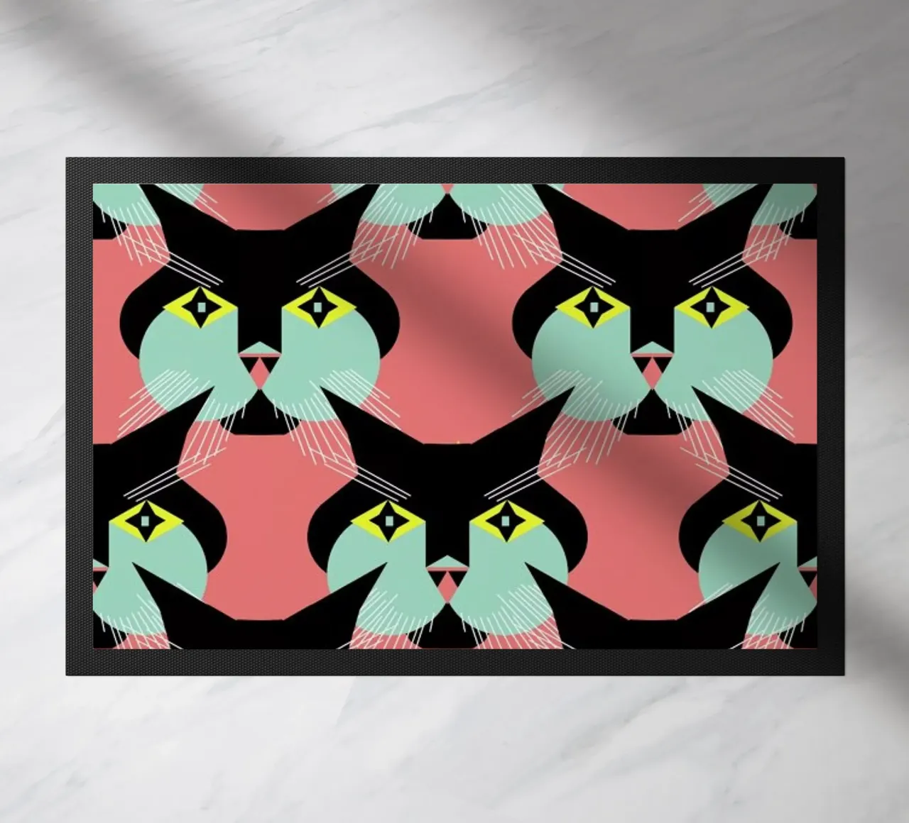Cat Cluster deurmat van Gareth Pollock Design