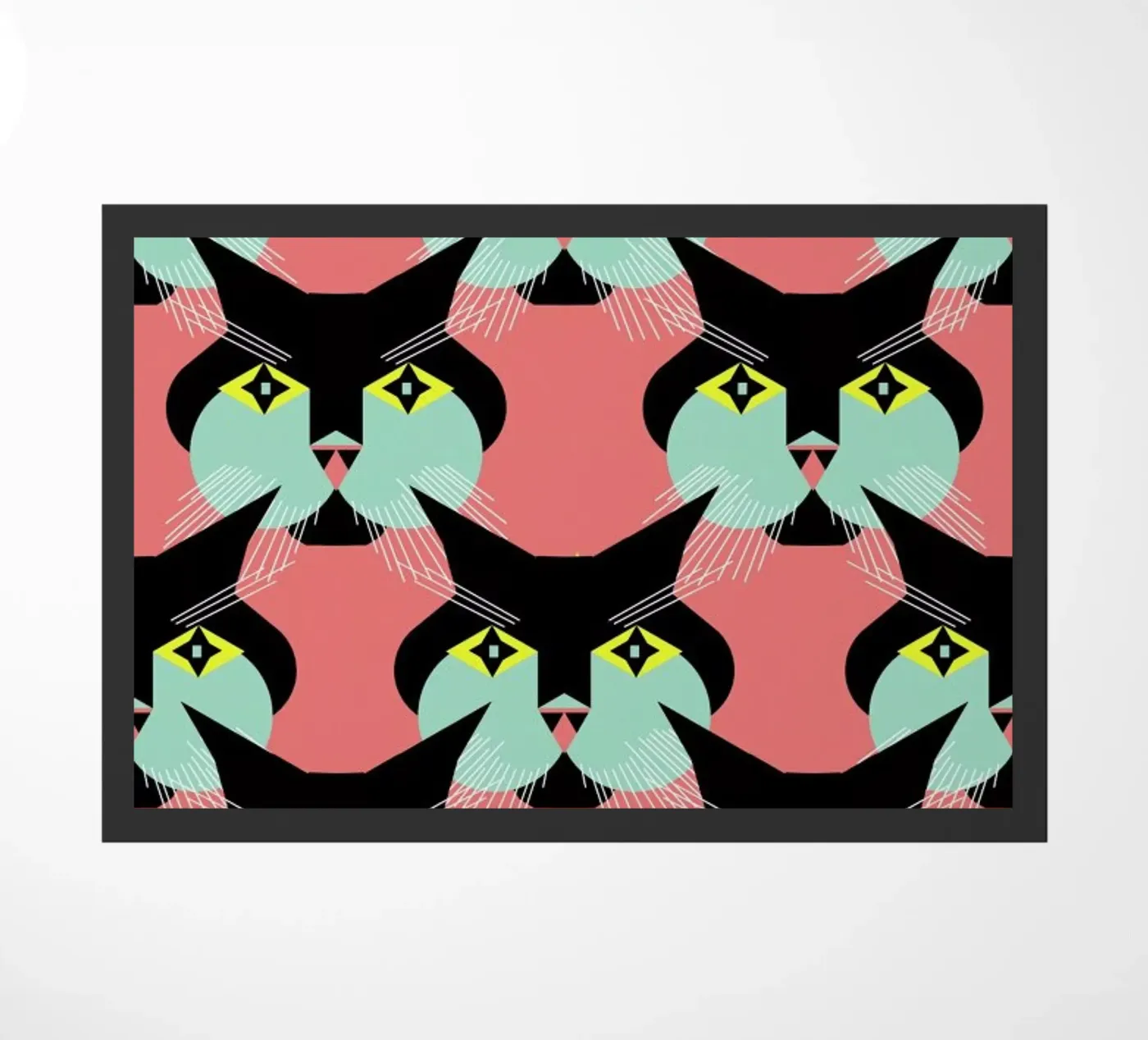 Cat Cluster doormat by Gareth Pollock Design