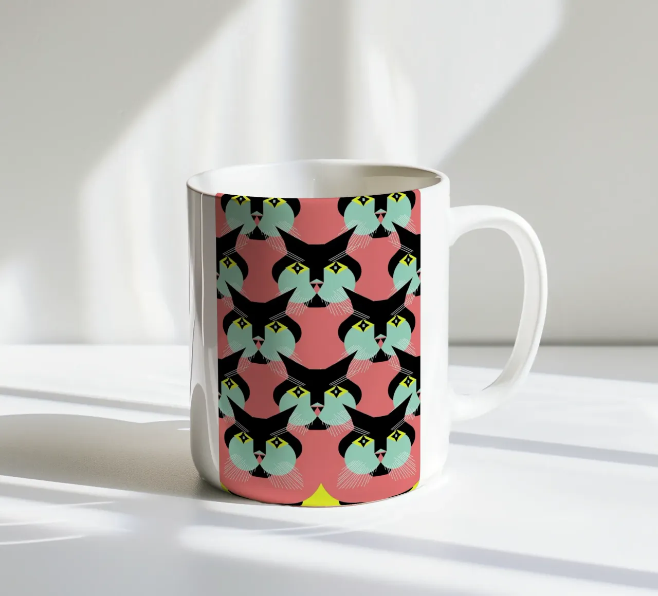 Cat Cluster mug en céramique de Gareth Pollock Design