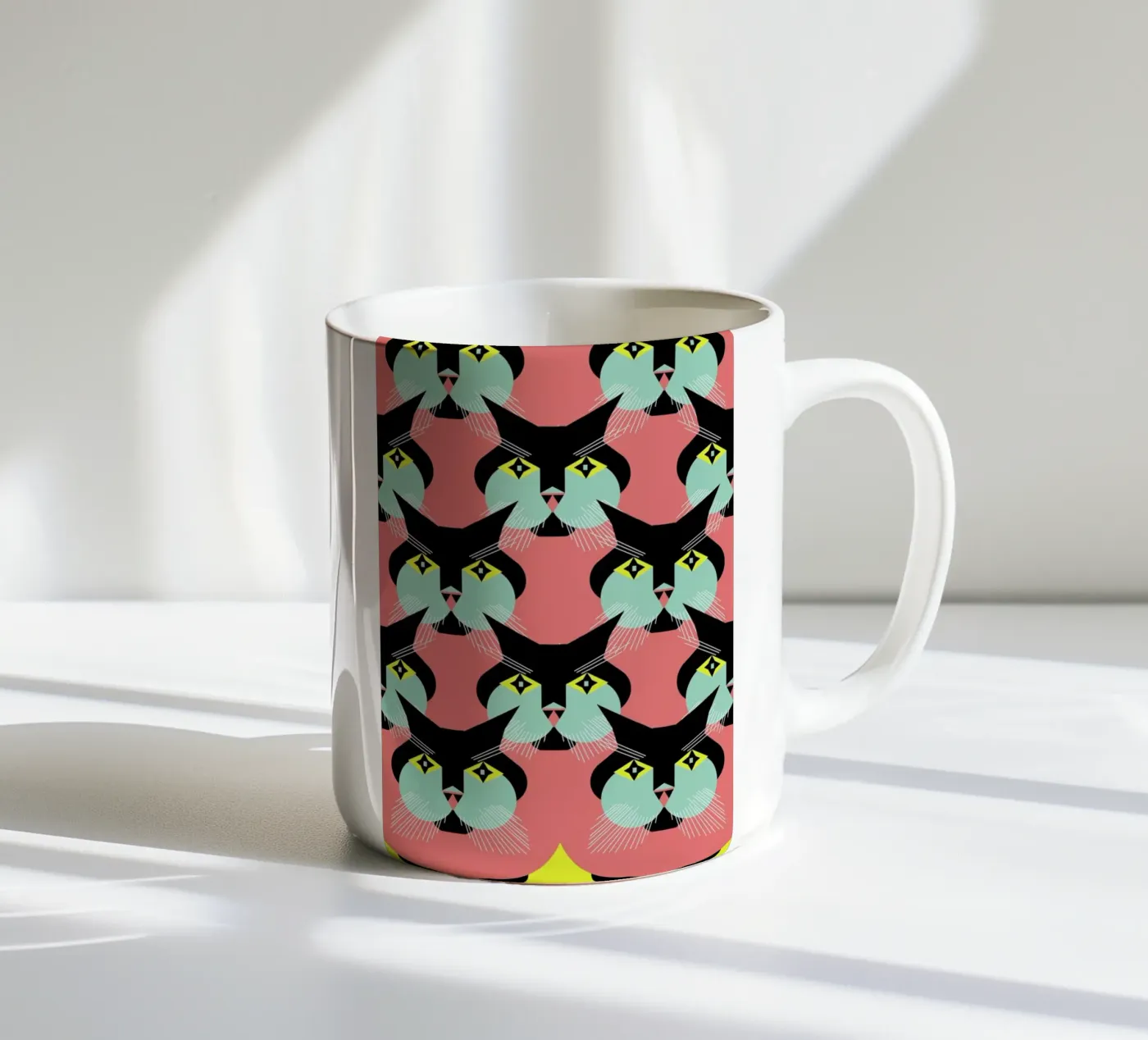 Cat Cluster ceramic mug by Gareth Pollock Design