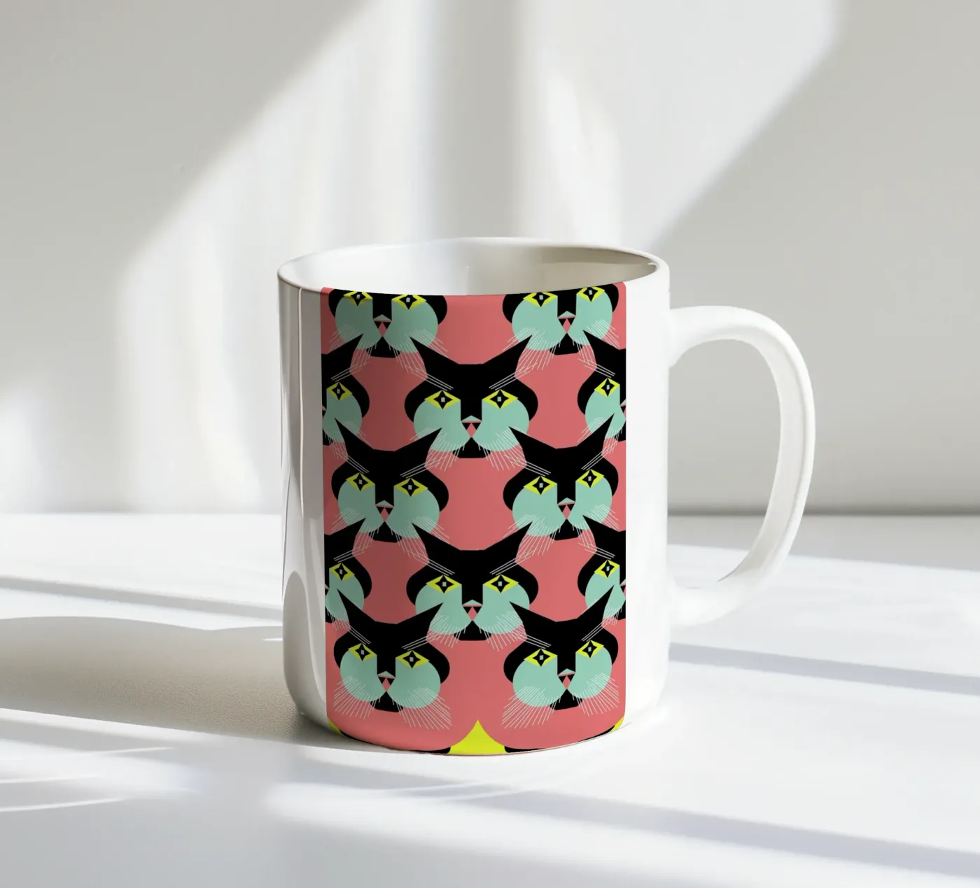 Cat Cluster ceramic mug by Gareth Pollock Design