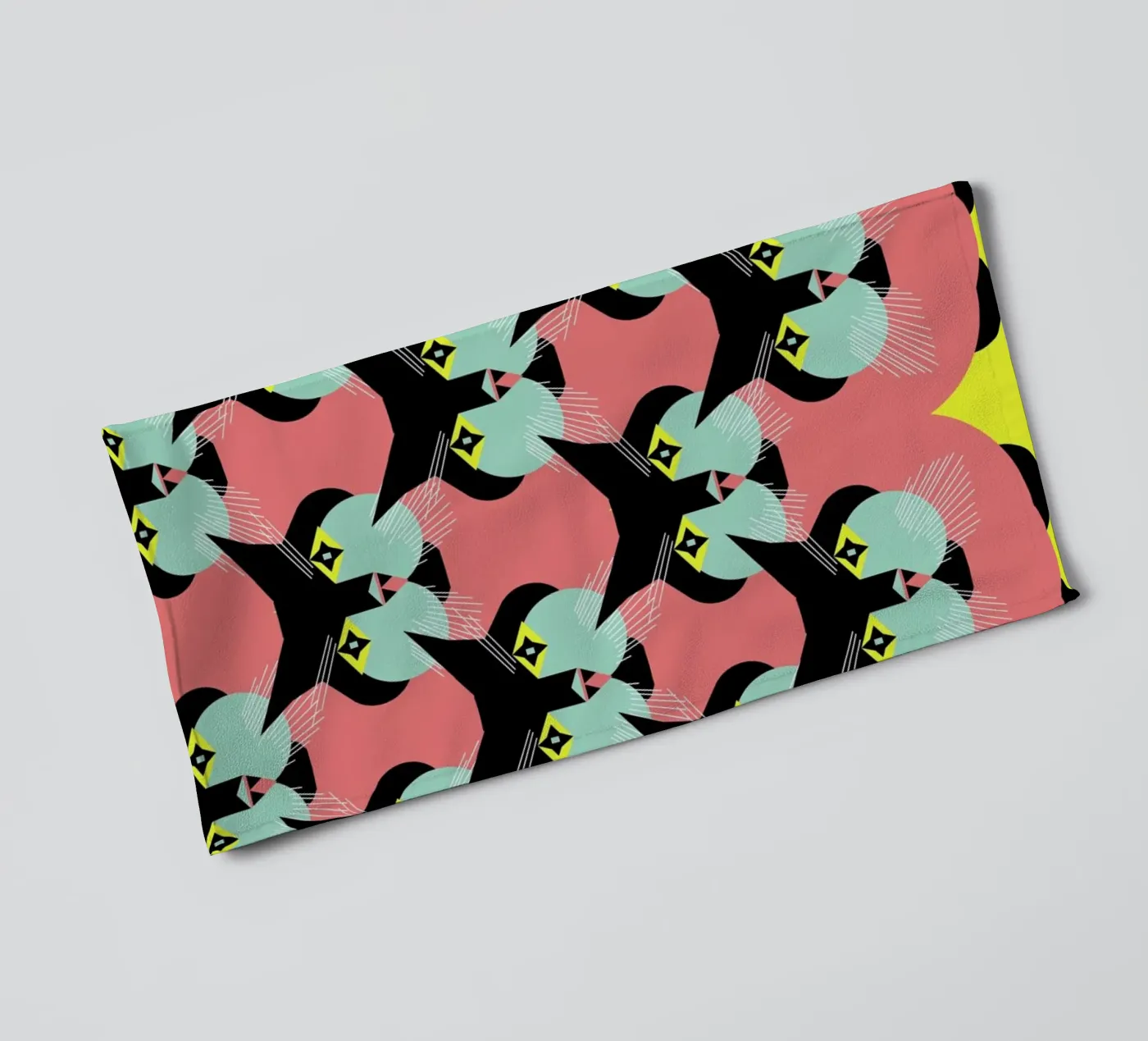 Cat Cluster badhanddoek van Gareth Pollock Design