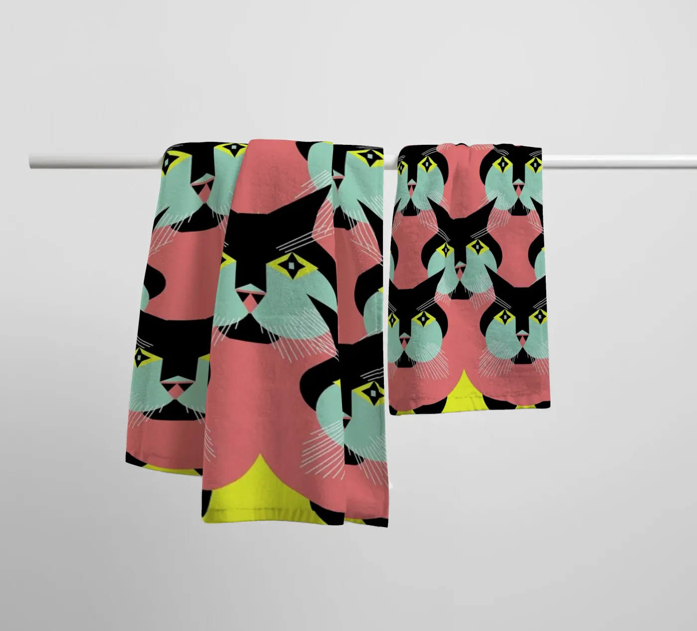 Cat Cluster towel by Gareth Pollock Design