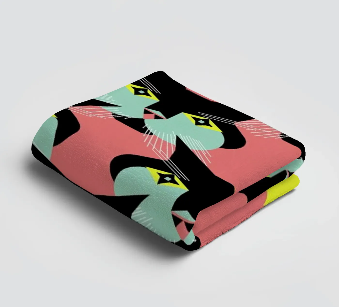Cat Cluster towel by Gareth Pollock Design