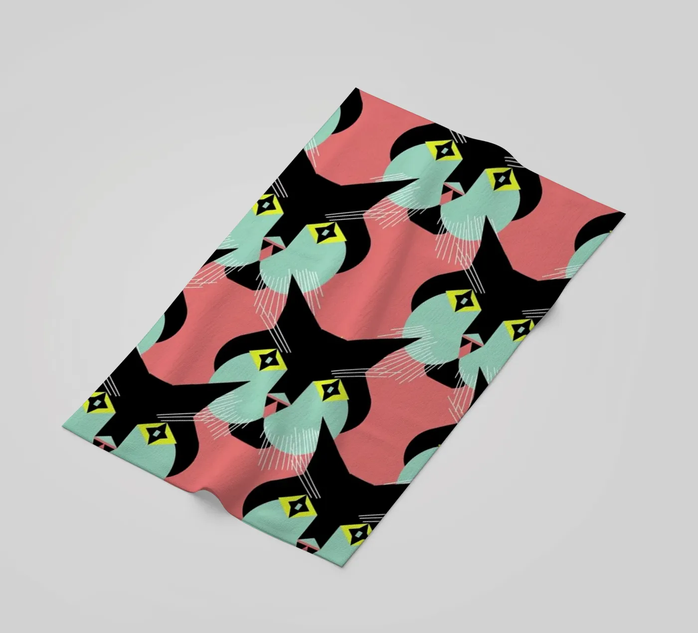 Cat Cluster strandhanddoek van Gareth Pollock Design
