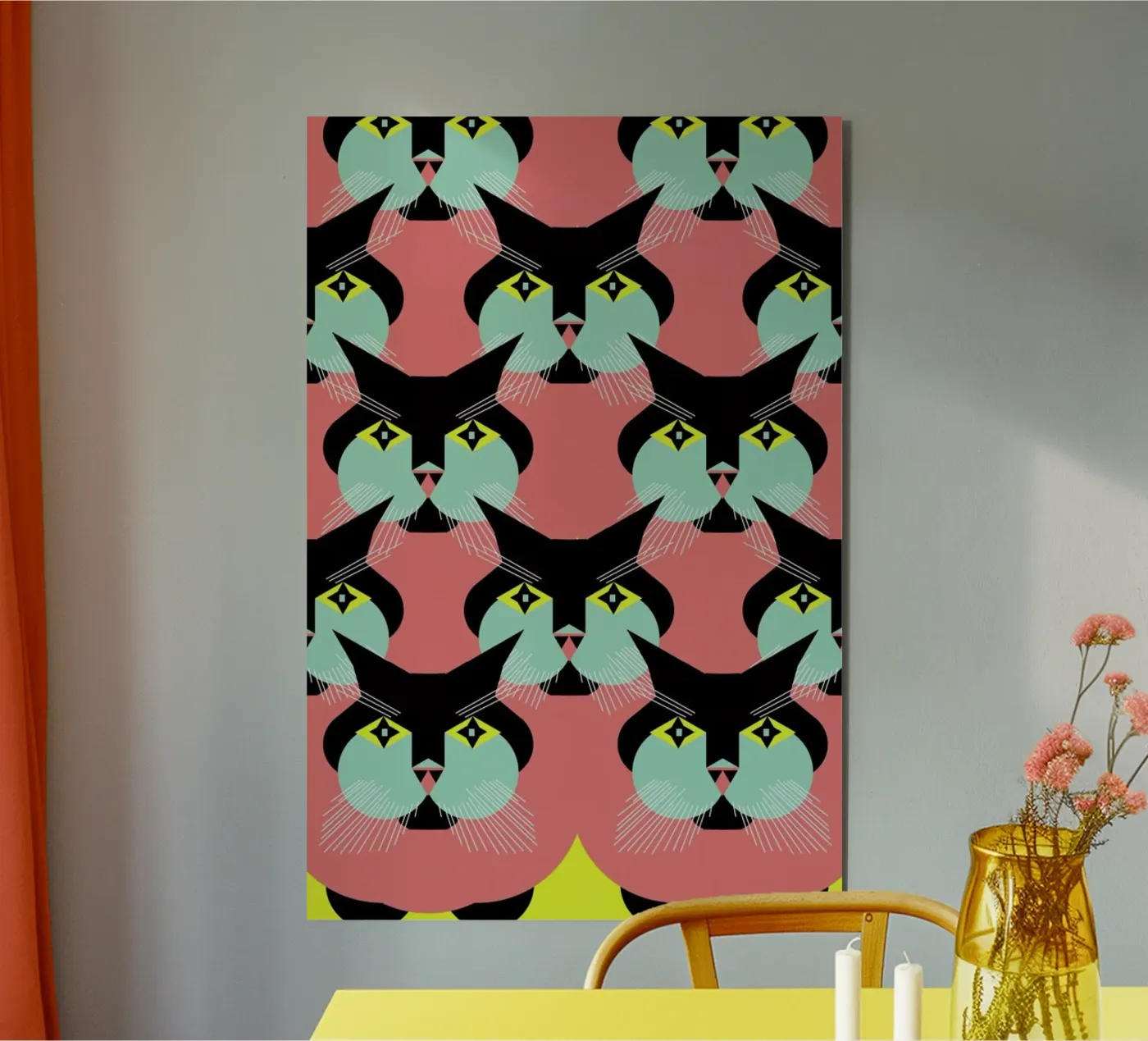 Cat Cluster alluminio dibond da Gareth Pollock Design