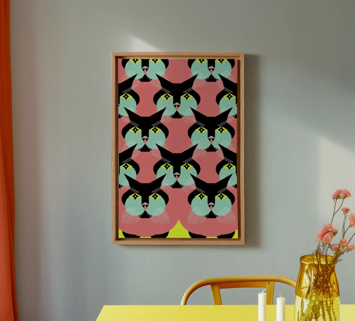 Cat Cluster canvas by Gareth Pollock Design