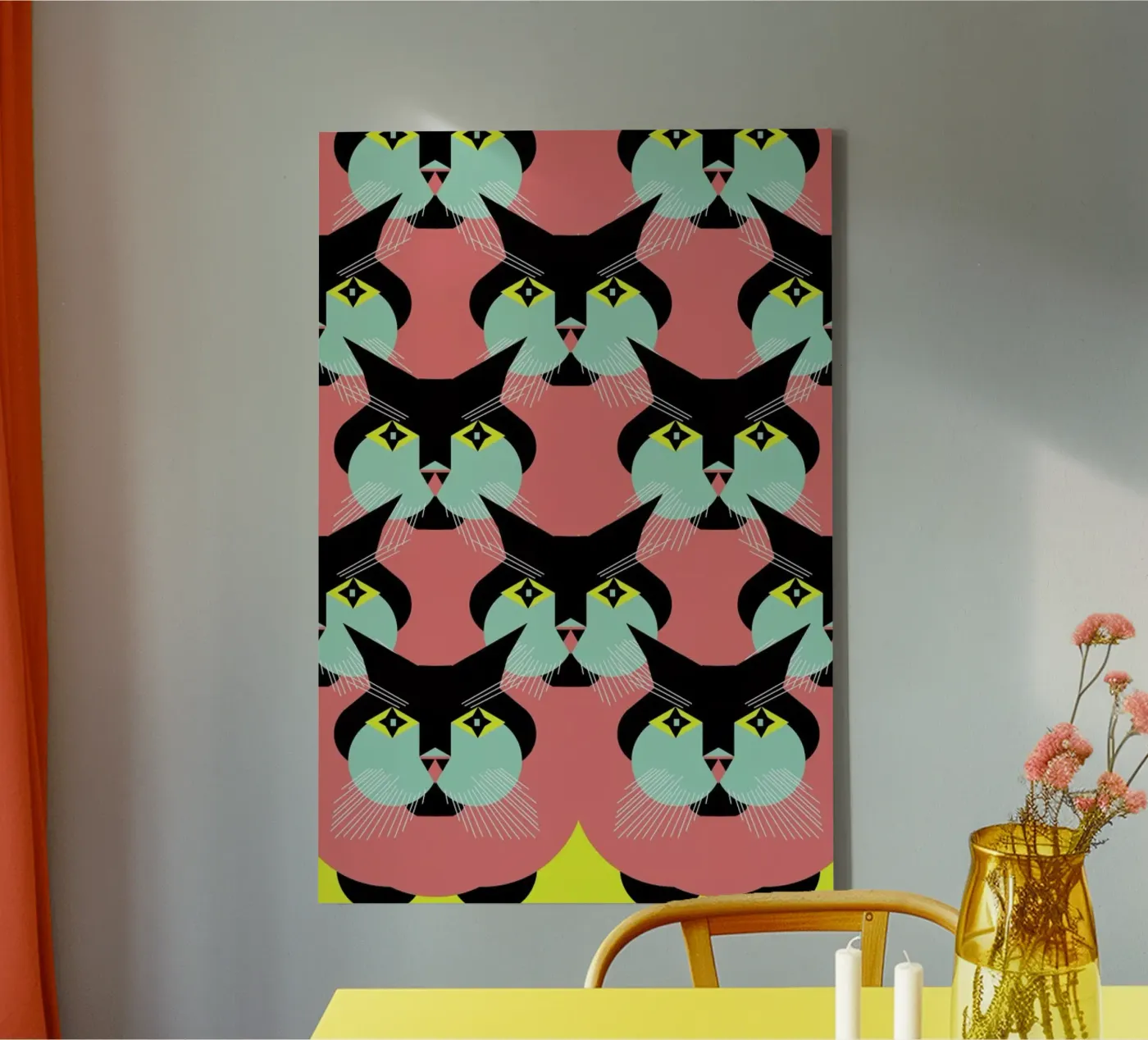 Cat Cluster canvas by Gareth Pollock Design