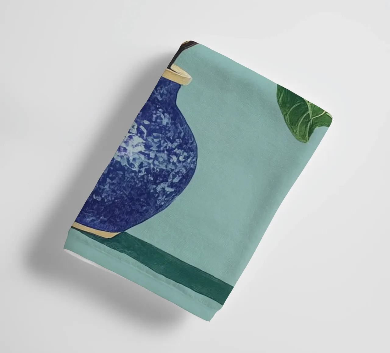 Mediterranean fig bush with vase towel by Carinaprint