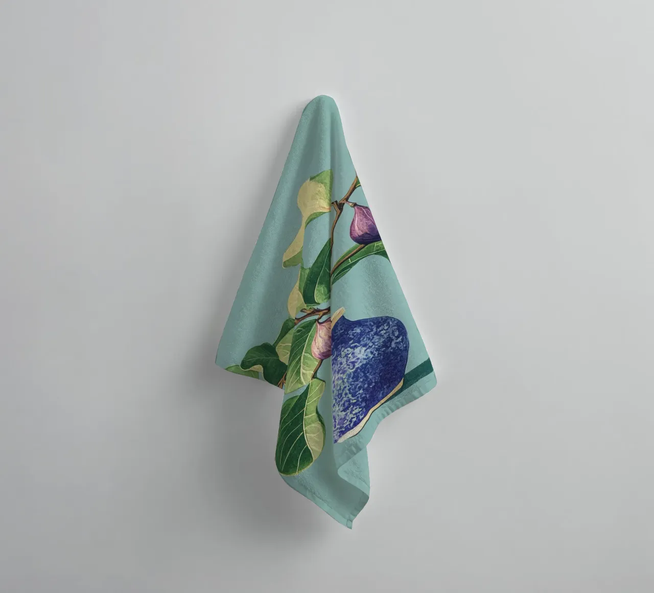 Mediterranean fig bush with vase towel by Carinaprint