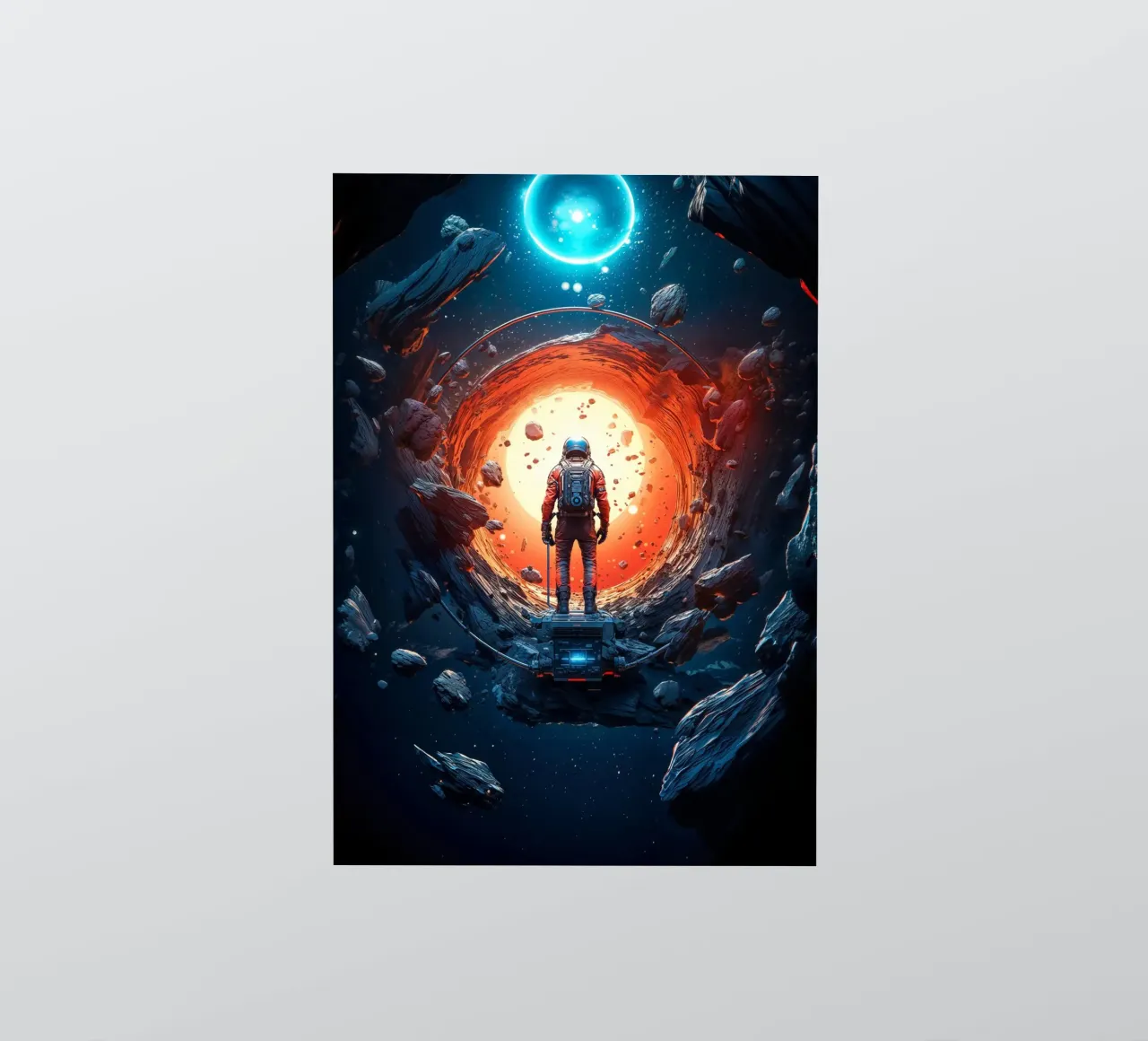 Astronaut and the Unknown Space sticker by Lootprint