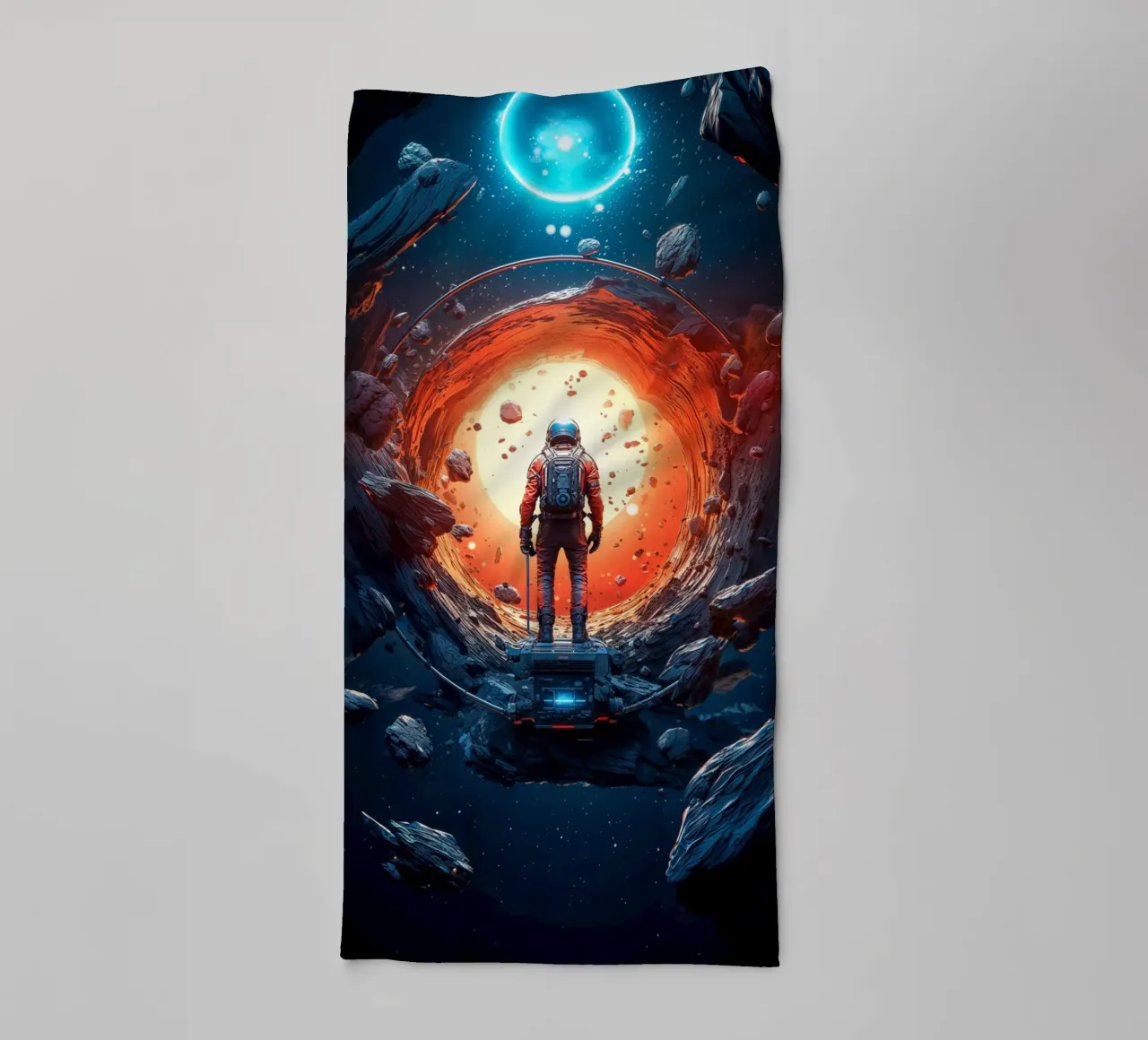 Astronaut and the Unknown Space towel by Lootprint