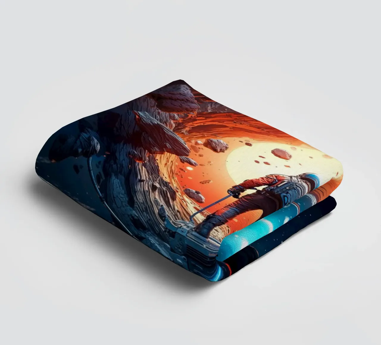 Astronaut and the Unknown Space towel by Lootprint