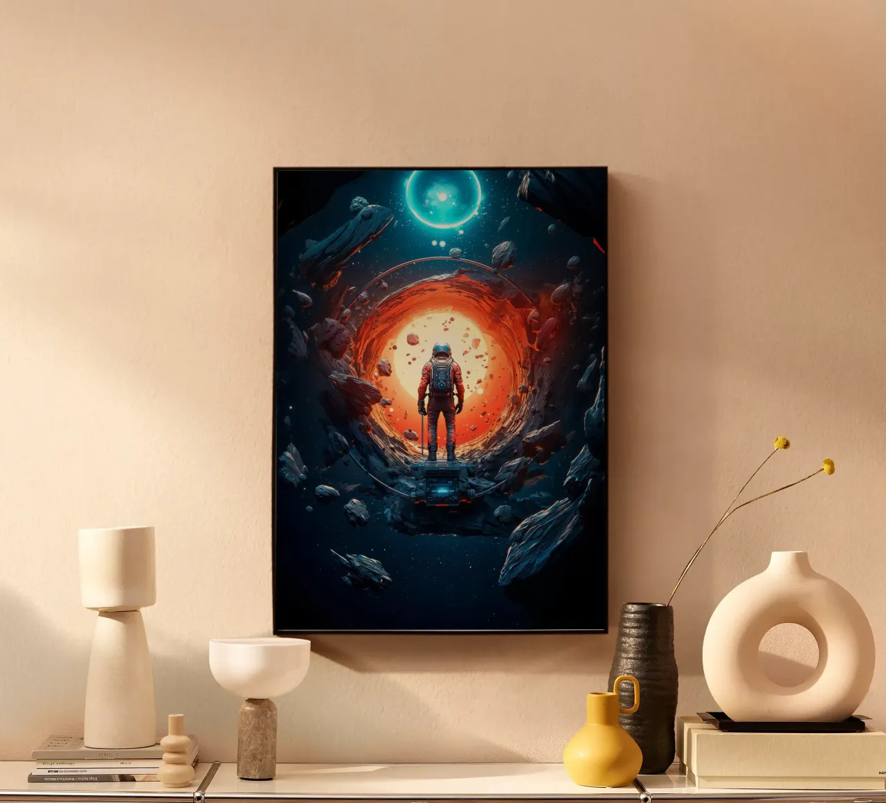 Astronaut and the Unknown Space acrylic glass by Lootprint